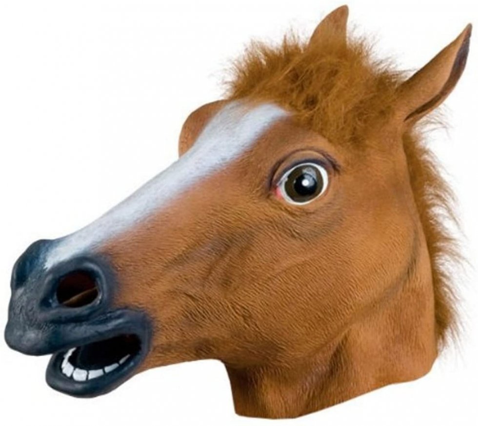 ハロウィンの馬の頭のマスク
