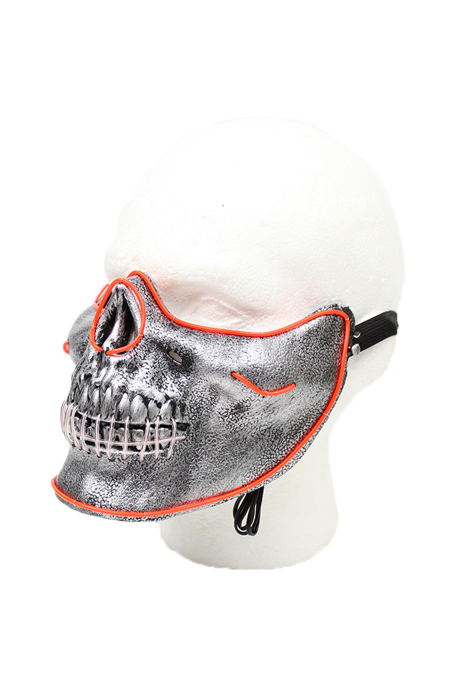 顔のレイブマスク-赤い頭蓋骨