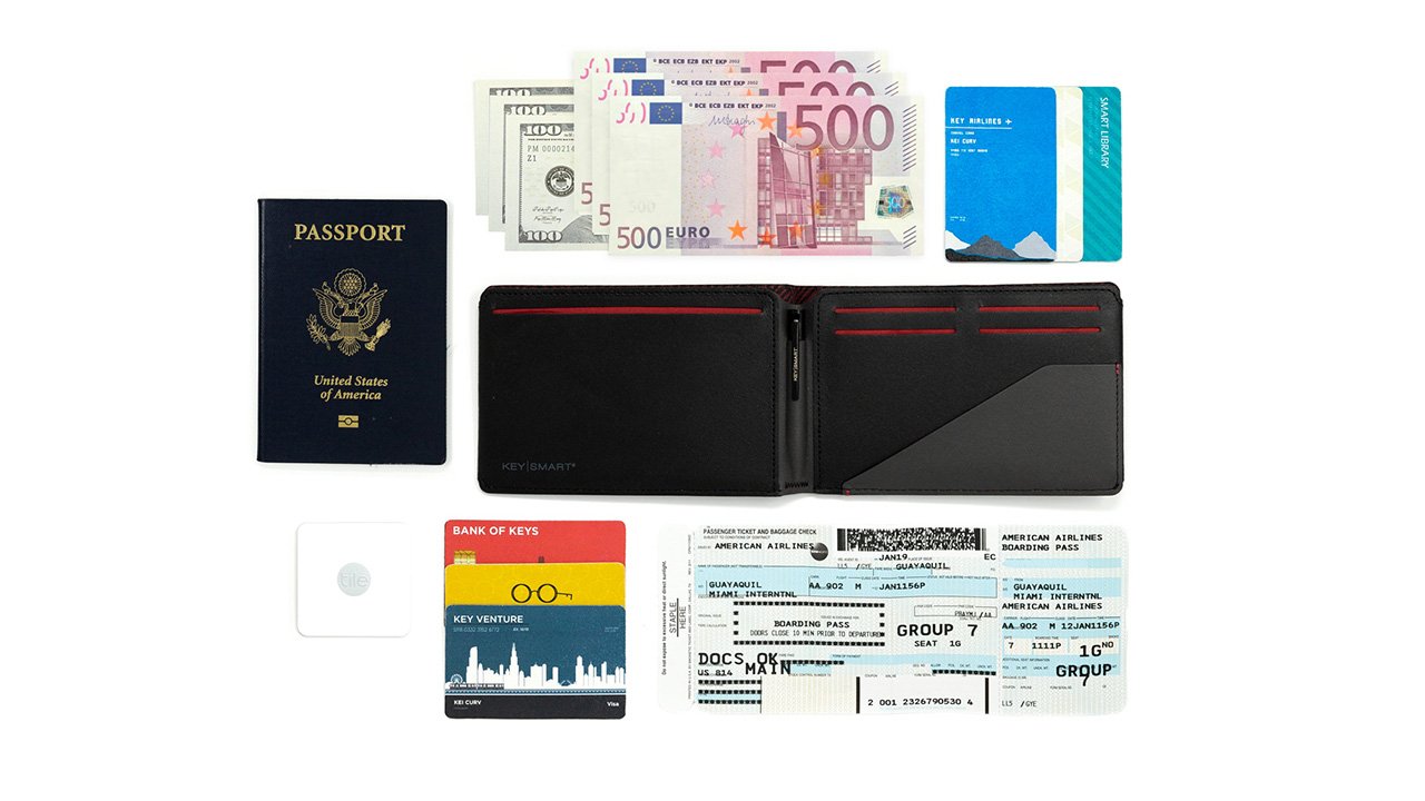 GPS付きパスポート財布