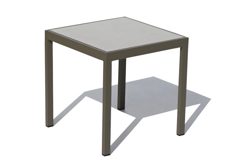 小型の便利なアルミニウム パティオ テーブル Luxurio Damian ミニマリスト デザイン