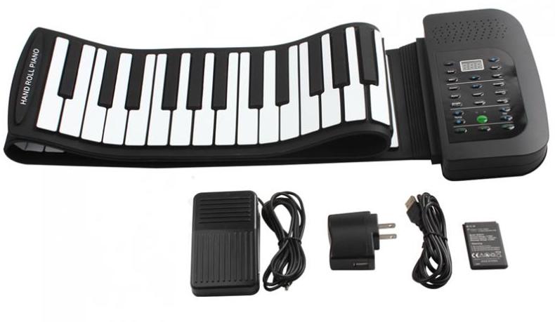 ローリングピアノ - シリコン製のピアノ鍵盤