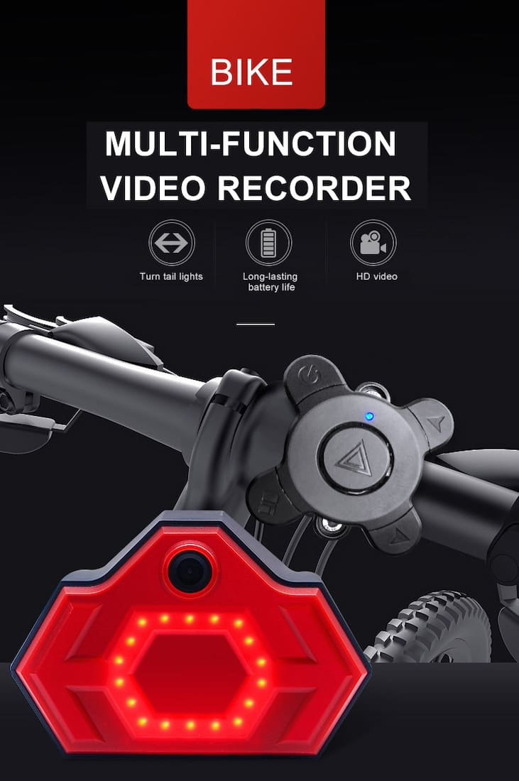 カメラ付き自転車ライト - インジケーター付きリアライト