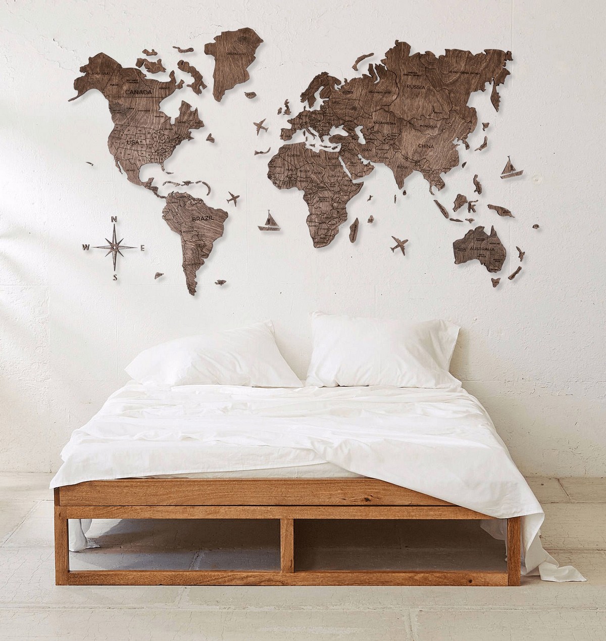 壁に世界地図200x120 cm