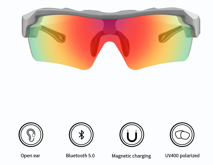 Bluetooth 対応のスポーツ用スマート自転車メガネ