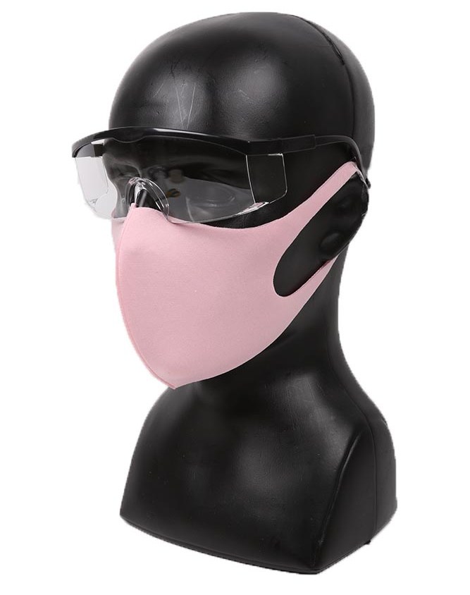 メガネ付きピンクの弾性フェイスマスク