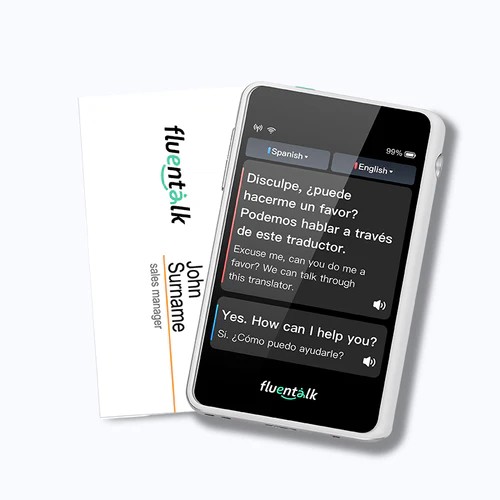 Fluentalk T1 mini - Visa カード サイズ、2,8 インチ HD スクリーン