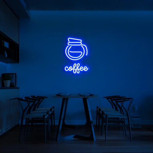 壁の LED 3D ネオン ロゴ COFFEE