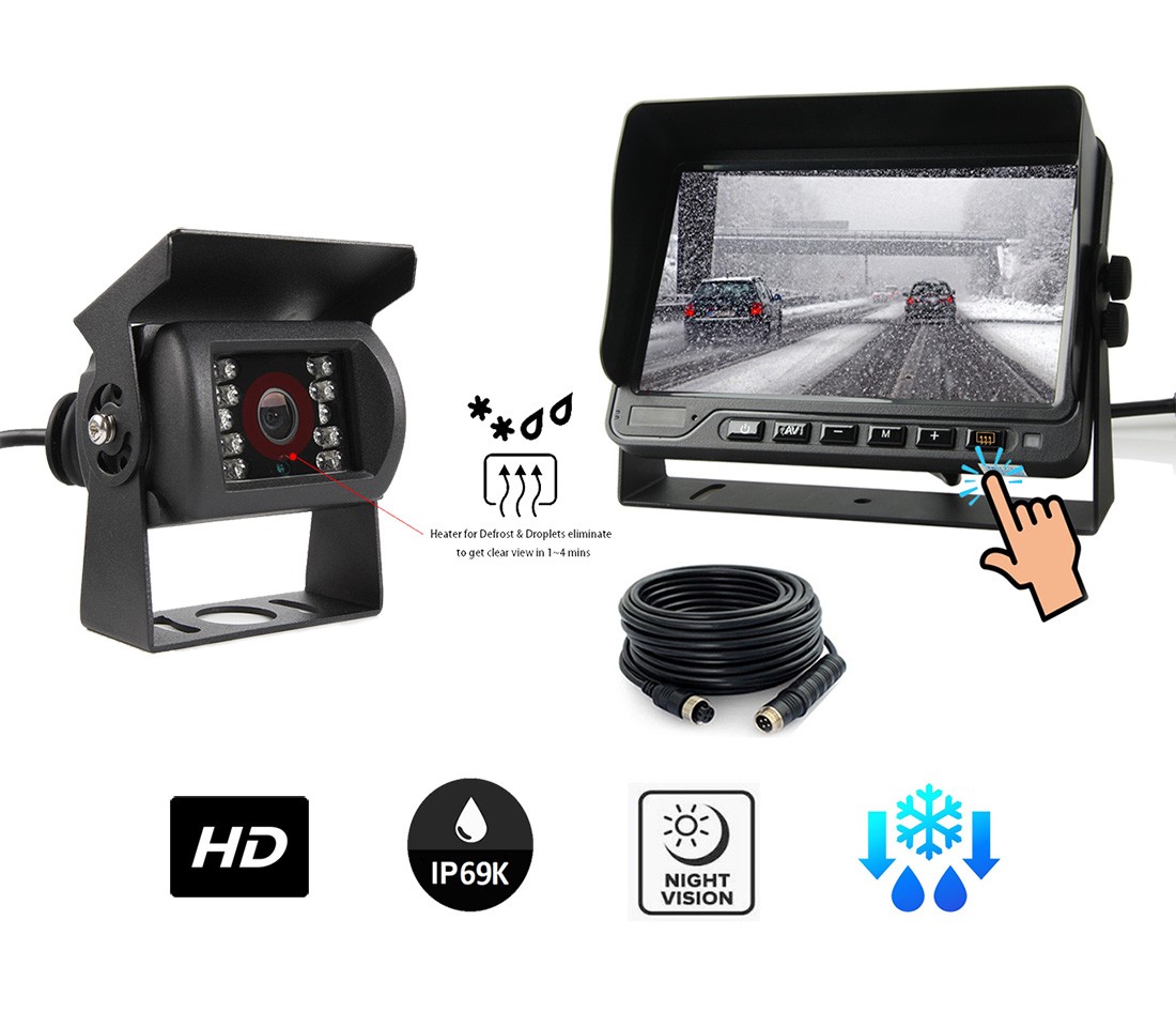 カメラセット - リア DEFROST カー HD カメラ + 7 インチ防水モニター
