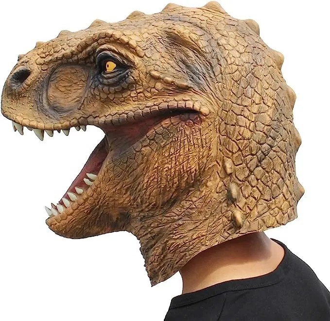 ハロウィンマスク シリコン恐竜 Tレックス 恐竜ヘッドマスク