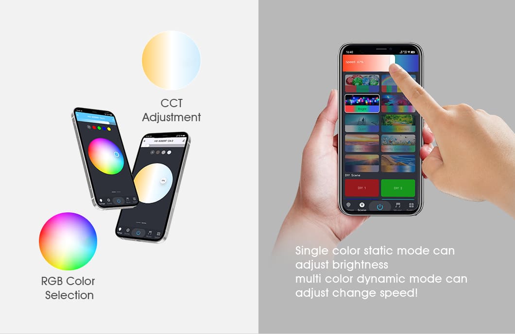 RGBプールを制御するtuyaアプリスマートフォン