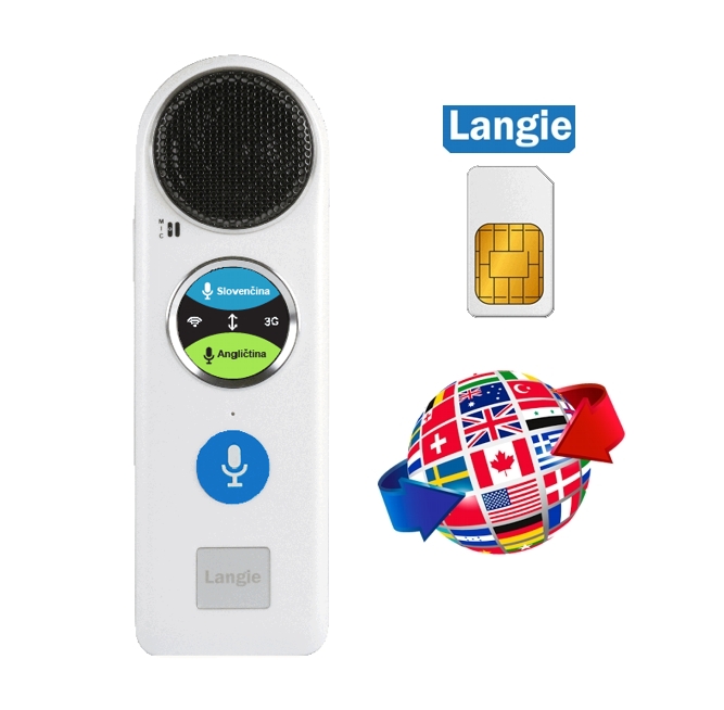 LANGIE S2 - 電子辞書付き音声翻訳機（53言語翻訳）+ 3G SIMサポート ...