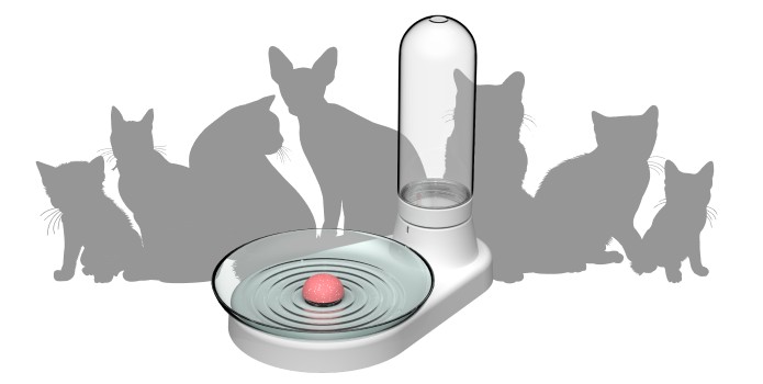 猫用水タンク-トレイ自動
